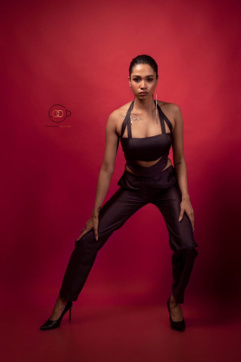 Mauve Cutout Top with Pant Set - Image 2