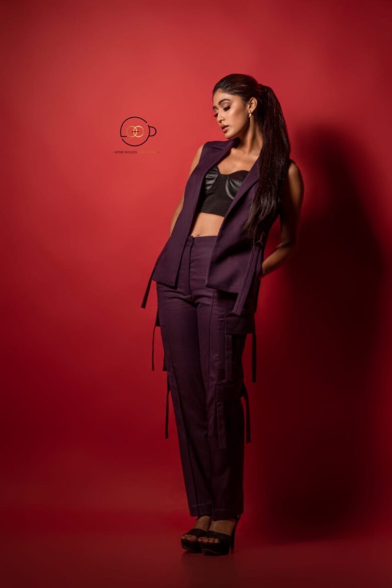 Purple Blazer Jacket with Cargo Style Trouser – Co-ord Set - Image 5