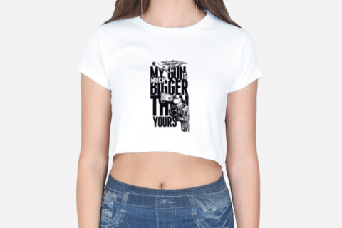 Bold Graphic Crop Top for Women