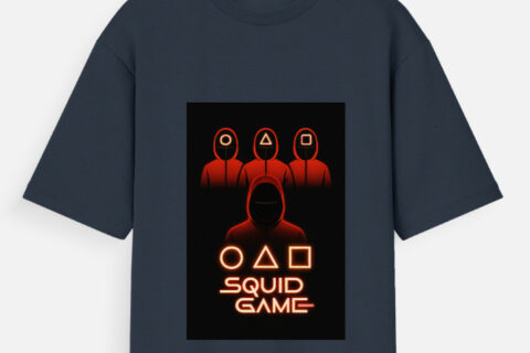Squid Game Graphic Printed Unisex Oversized T-Shirt | Iconic Shapes Design | Loop Attire