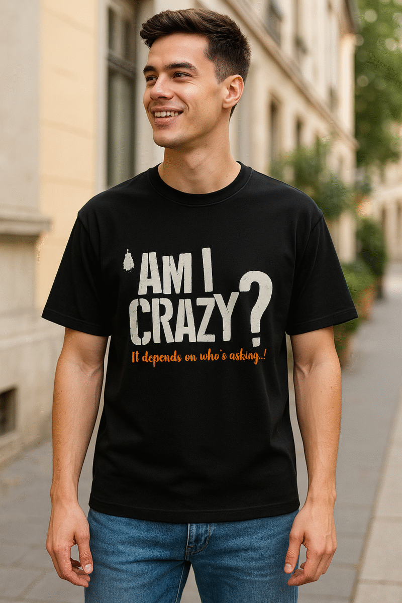 Men’s Black Typography T-Shirt -Oversized Fit